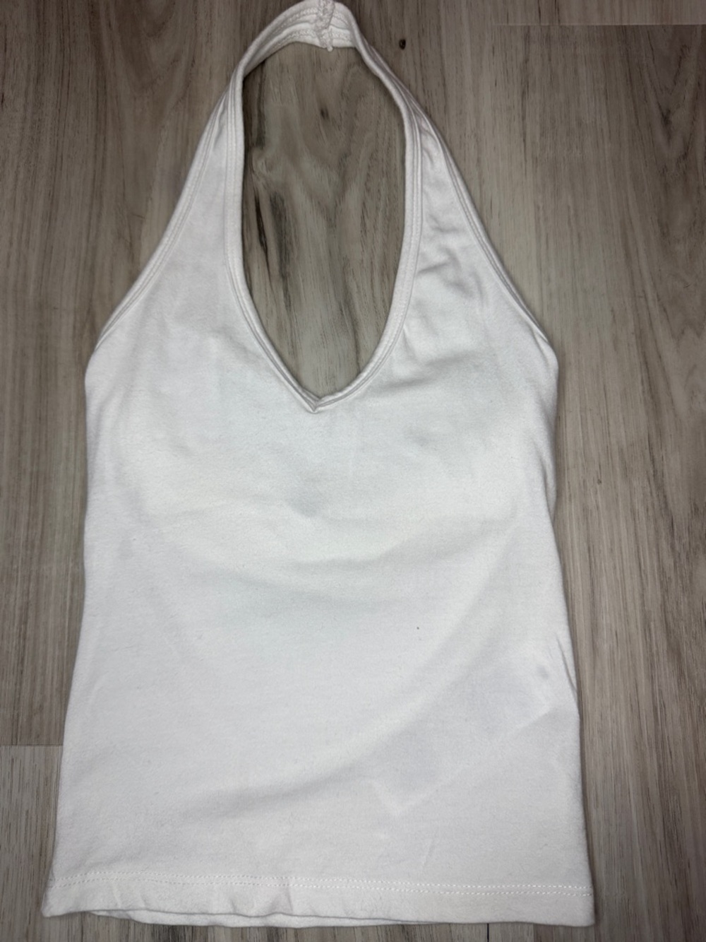 HOLLISTER White Halter Cropped Tank Top size XXS